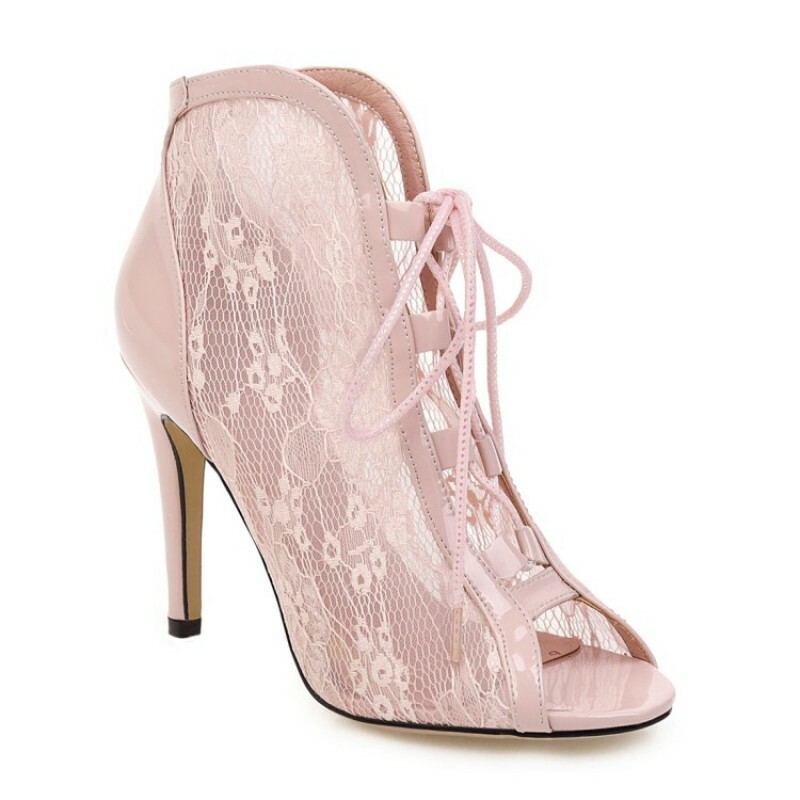 open toe lace up shoes