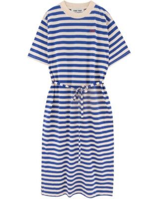 NWT Tiny Cottons Tiny Big Sister Striped Relaxed Dress, Blue, Size S/M |  eBay