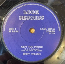 JIMMY WILSON * AIN'T TOO PROUD * RARE 7" SINGLE LOOK LK.SP. 6065 PLAYS GREAT