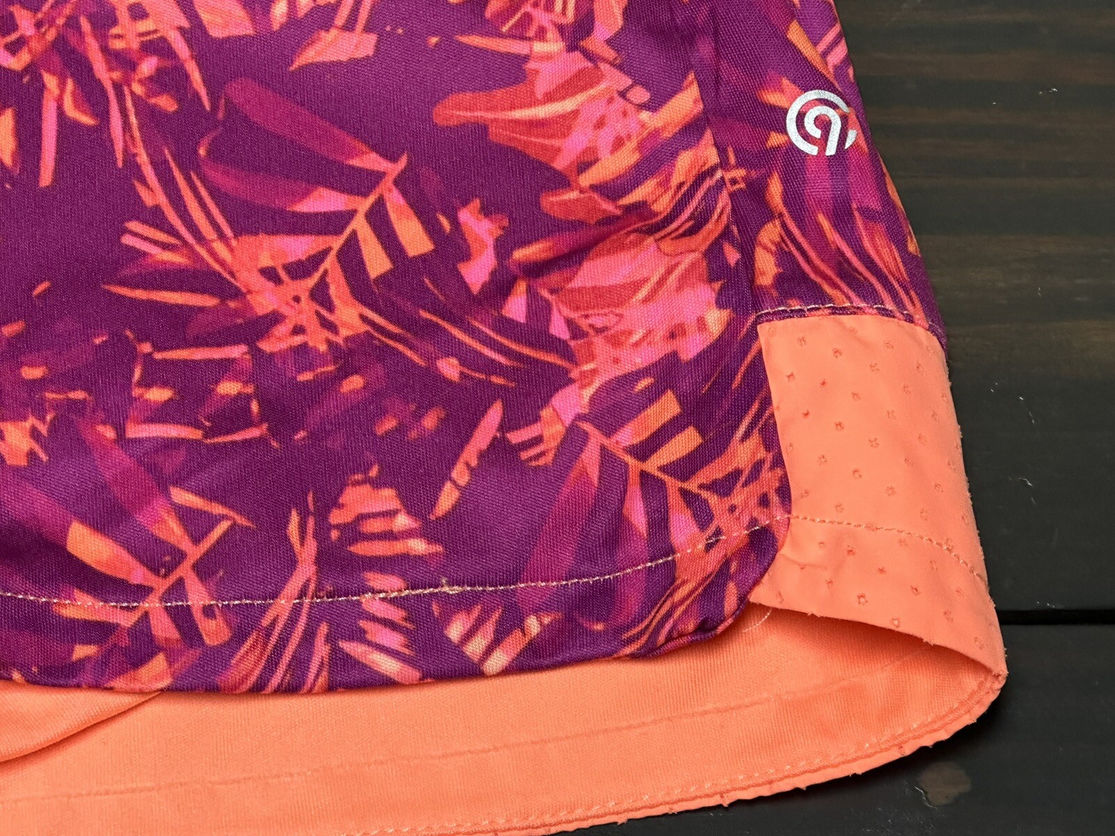 C9 Champion girls tennis skirt skort size L large 10 / 12 athletic Pink Orange image 2