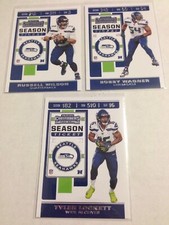 2019 Contenders 3 Card Lot Russell Wilson Bobby Wagner Tyler Lockett Seahawks