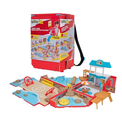 Pokemon Carry Case Beach Battle Playset - Portable Transforming Backpack Play...