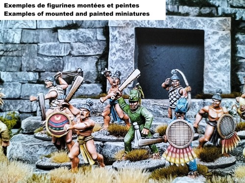 AZTEC WARRIORS MINIATURES GRAPPE/SPRUE /WARGAMES ATLANTIC - Imagen 2 de 2