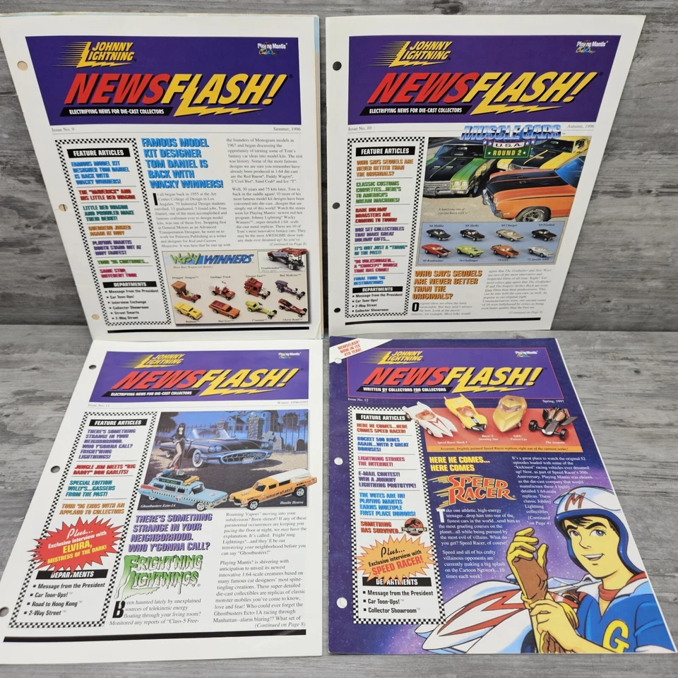 NEWS FLASH JOHNNY LIGHTNING DIE CAST CARS REVISTA DE COLECIONADOR Lote de 43 - Imagem 4 de 4