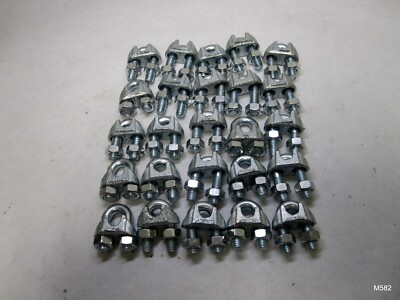 25 QTY Din 741 External Clip 8mm Standard Size Malleable Wire Rope Clip