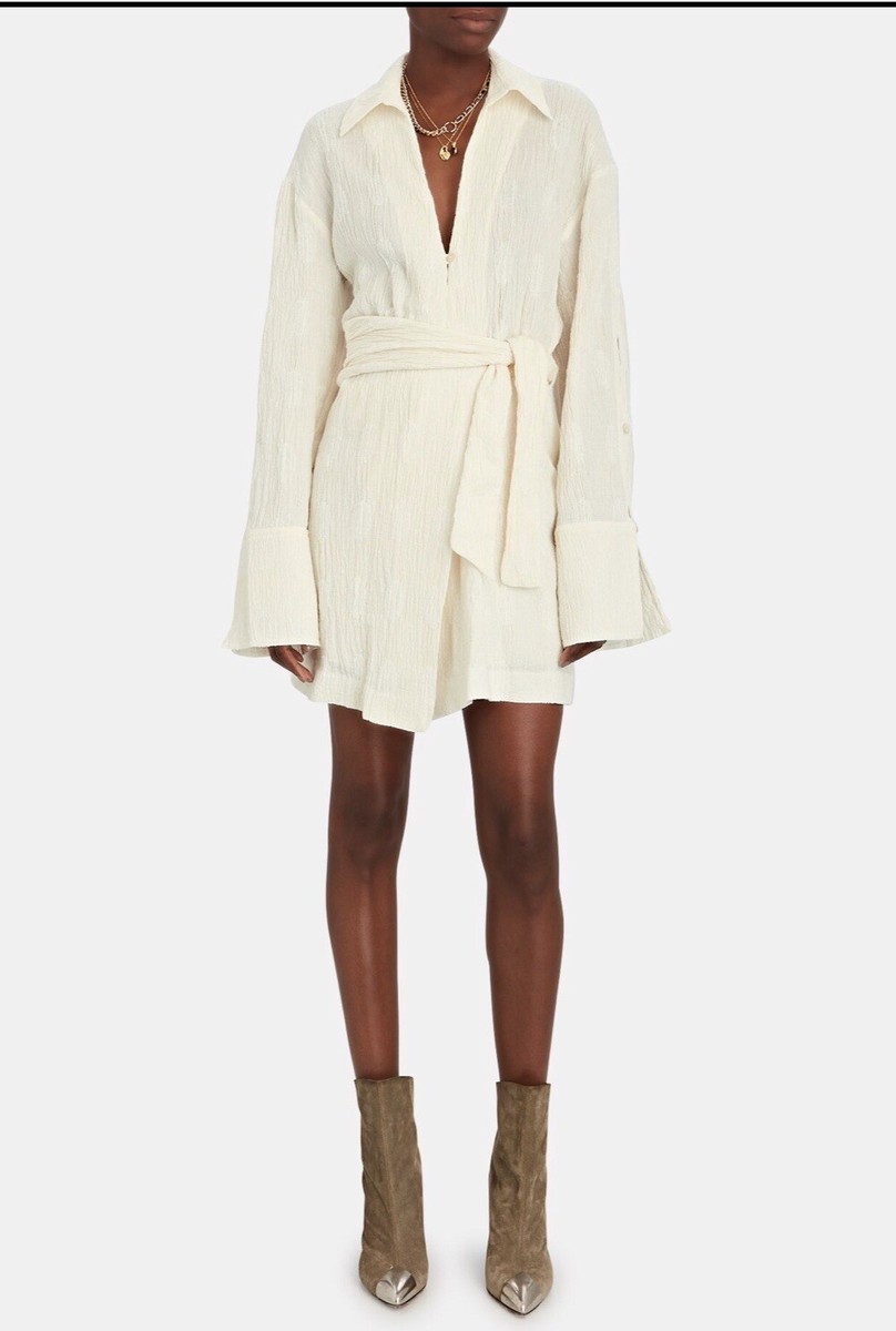 nanushka shirt dress Nanushka Beige Rowan Shirt Dress