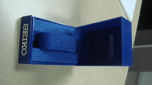 ANTIQUE SEIKO blue rectangle watch box for SEIKO watches
