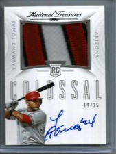 Yasmany Tomas 2015 National Treasures Autograph Game Used Jersey Patch #19/25