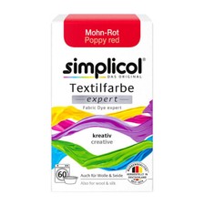 Simplicol Textilfarbe expert für kreatives Färben in Mohn Rot