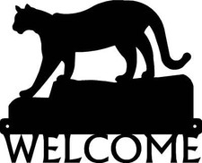 Cougar Welcome Sign - Made in America - Outdoor Decor