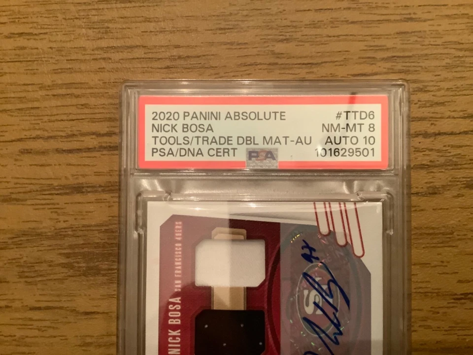 Nick Bosa Tools Of The Trade 2020 Double  Material Auto 28/49 PSA 10 - Image 3 of 4