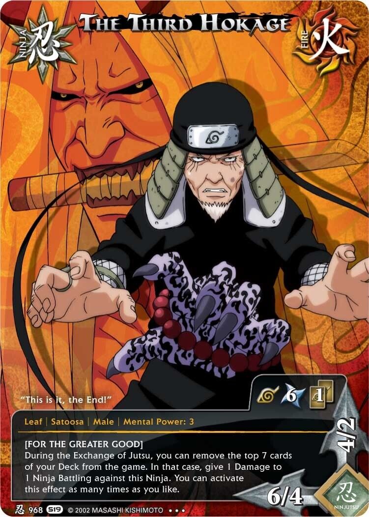 Naruto Card Game The Third Hokage 318 Ultra Raro