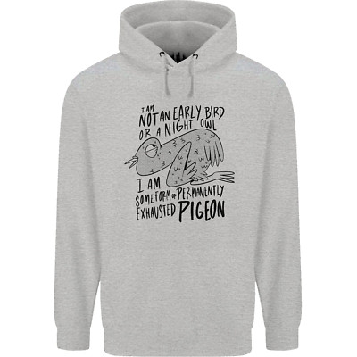 Always Tired Fatigued Erschöpft Taube lustig Herren 80 % Baumwolle Hoodie