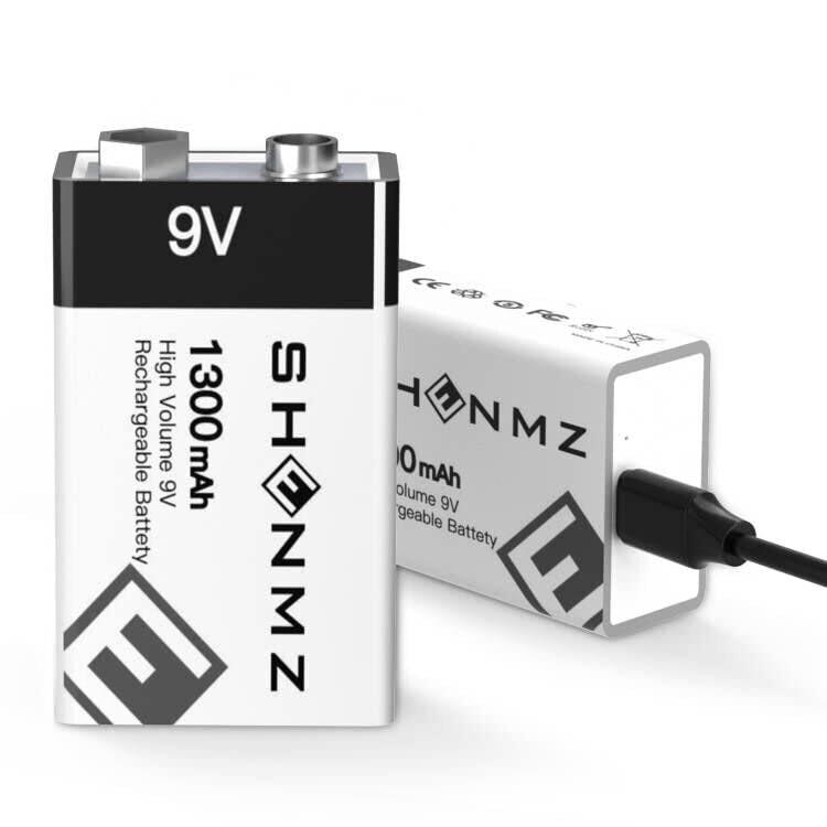 9V Rechargeable Batteries, 1300mAh High Capacity Lithium-ion Long Lasting 9 V...-image