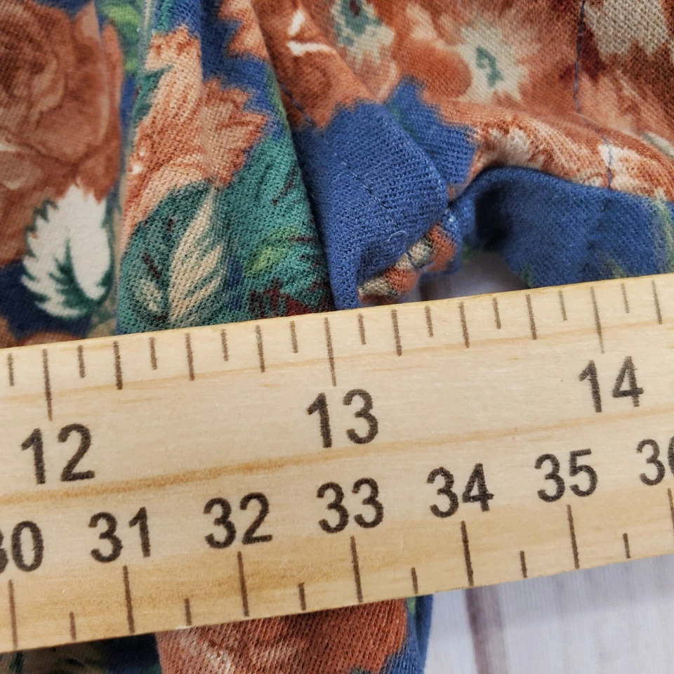 Orvis Dress Women 6 Shift Multicolor Floral Button Front Midi Vintage Modest - Image 4 of 4