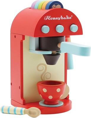 Le Toy Van Honeybake Holz Cafe Maschine - Öko Spiel Küche Spielzeug 3 Jahre+