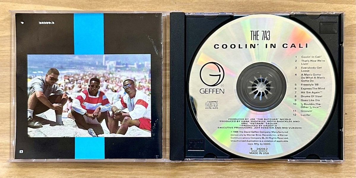 CD ~ The 7A3 ~ Coolin' In Cali ~ 12 Tracks ~ 1988 ~ !L🔴🔴K