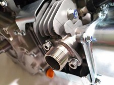 Predator 420cc, GX Honda 270cc Stainless Steel Threaded Exhaust Adaptor Flange.