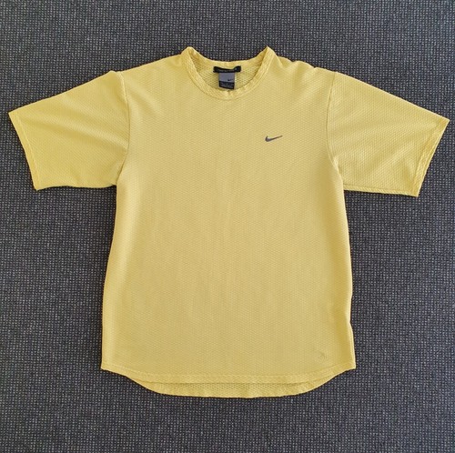 🔶️VINTAGE LEMON NIKE SPHERE T-SHIRT MENS M TRAINING RUNNING RUN JOG MILER - Picture 9 of 9