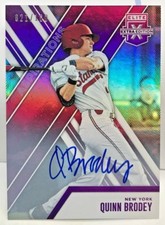 Quinn Brodey 2017 Elite Extra Edition Aspirations PURPLE Autograph Auto #'d/100