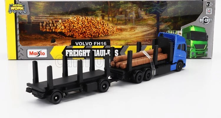MODELLINO CAMION STATICO MAISTO VOLVO FH16 XL 750 TRUCK TRASPORTO TRONCHI 1/64 - Immagine 2 di 4