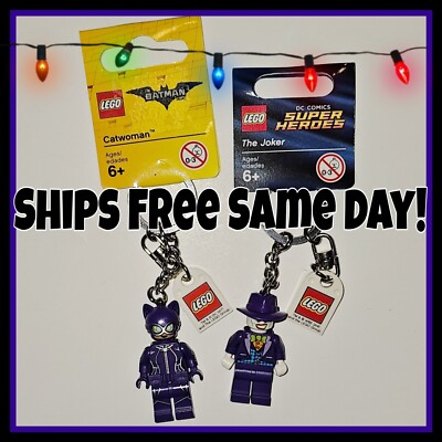 LEGO CATWOMAN 853635 & JOKER DC Super Heroes Purple Suit Keychain