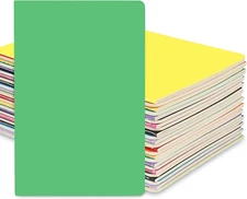 24 Pack Blank Notebook & Journal Bulk, Multi Cover, Unlined Plain Thick Paper, A