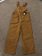 Carhartt Kids Overalls 4T Brown Canvas Bib Snow Overalls CM8609 New