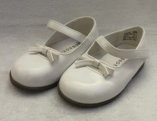 George Vintage Baby Girl's White Dress Shoes Peggy Sue Size 5