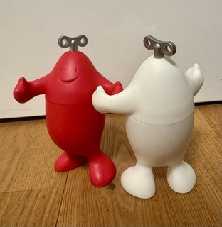 Alessi Salz und Pfeffermühle Rot und Weiß Designklassiker Sammlerstücke