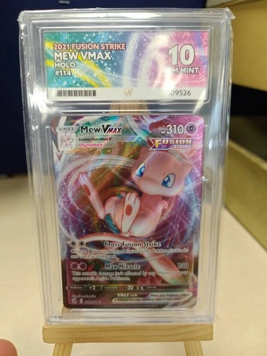Pokémon TCG Mew VMAX Holo Ace 10 Gem Mint Fusion Strike 2021 *PERFECT SUBGRADES*