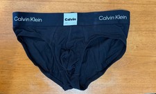 Image of New Calvin Klein Cotton Icon Logo Graphic Briefs, Black, Medium
