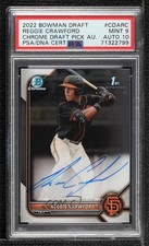 2022 Bowman Draft Chrome Pick Reggie Crawford #CDA-RC PSA 9 MINT Auto 09an