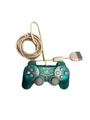 PS1 PlayStation One Original Emerald Green Dual Shock Controller