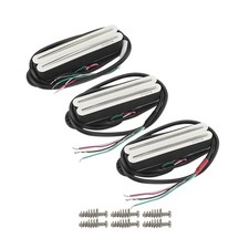 OriPure Dual Rail White Alnico 5 ST Guitar N+M+B Pickup Mini Humbucker Set