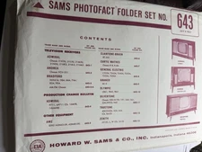 Sam’s Photofact Set 643 COMPLETE TV Radio Manuals July 1963 Admiral Zenith GE