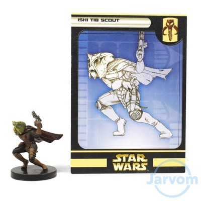 Star Wars Miniatures Clone Strike 53/60 Ishi Tib Scout w/ Card COMBO