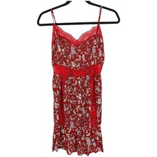 Free People dress Last Night Mini Nightgown Slipdress red Medium M