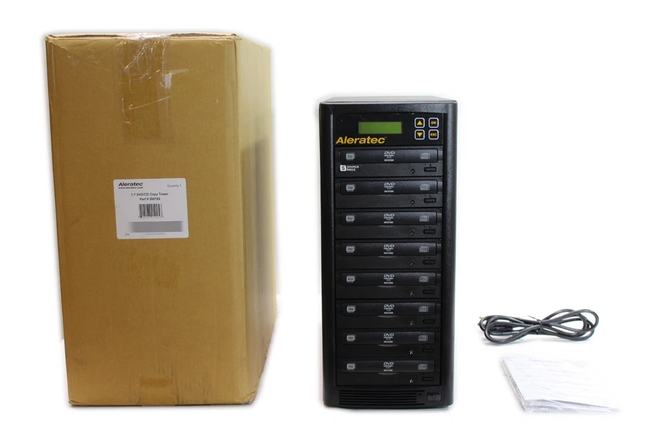 Aleratec 1:7 DVD/CD Copy Tower Duplicator DVD RW (R DL)  DVD-RAM X 260182 - Image 2 of 4