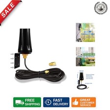 Durable 4G LTE Outdoor Antenna with Wall Mount Bracket  SMA Adapter - 3m Cable