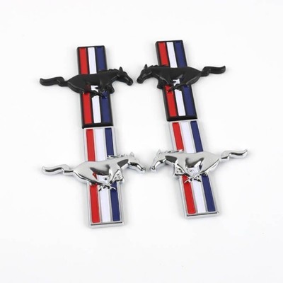 2x For Ford Mustang Pony Logo Side Emblem Kotflügel Abzeichen Aufkleber