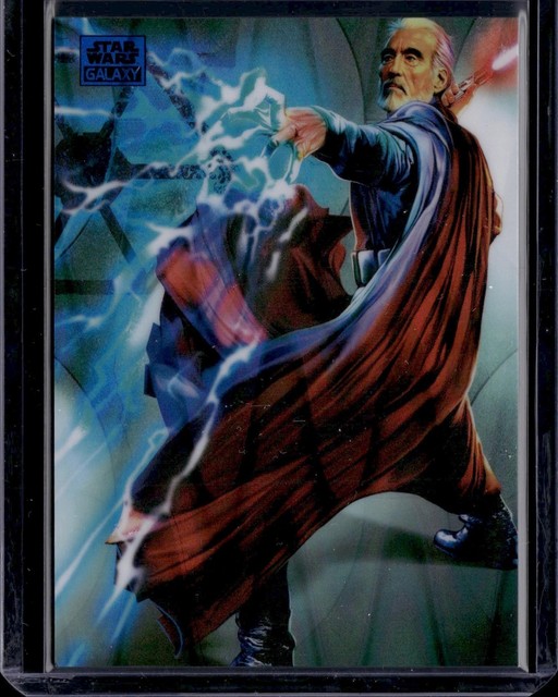2025 Topps Star Wars Galaxy Count Dooku Blue Ray Wave Refractor /175 SP MINT!