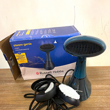 Russell Hobbs Steam Genie Original Corded Handheld Steamer Blue/Black, Brush