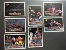 lot of 7 WWF wrestling cards 1990 Classic Wrestlemania