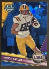 2023 Bowman University Chrome Sapphire Mason Taylor 1st Bowman #39 New York Jets