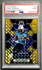 2023 Mosaic Black Gold Choice #242 Chris Johnson /8 PSA 9 Titans