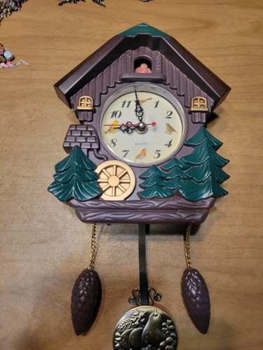Wall Clocks Alarm Clock House Shaped Pendulum Clock Reliable Timekeeping