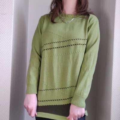 Green Vintage Wool Blend Sweater Size 50 Oversized Cozy Retro Cabincore Fall - Image 1 of 4