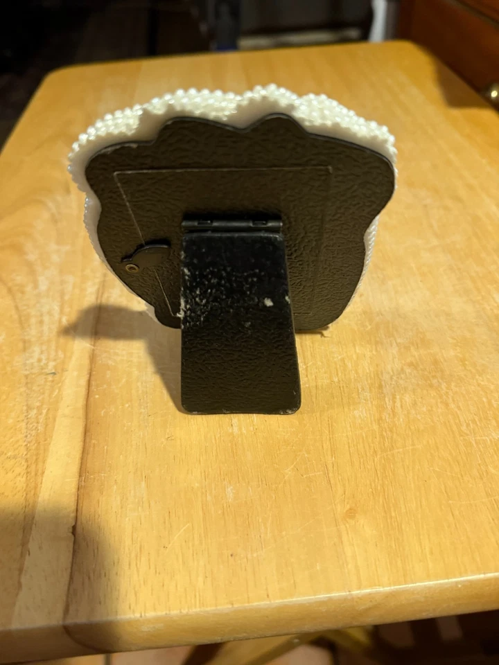 MINI Marco de Fotos de Boda de Novia Perla Blanca SOPORTA 1.5" X 2.5" Foto 3 de 3