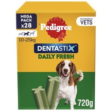 112 Pedigree Daily Dentastix Fresh Dental Sticks Dog Treats Medium Dog Chews